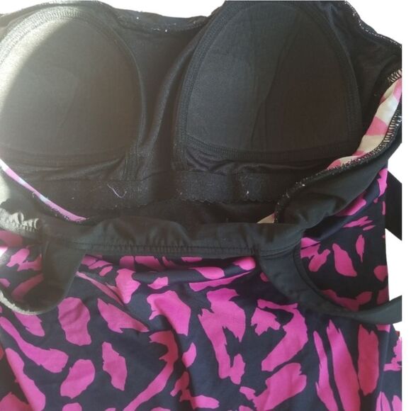 INC Internationals Concepts Animal Print One Piece Swimsuit SZ 10 - Picture 5 of 8